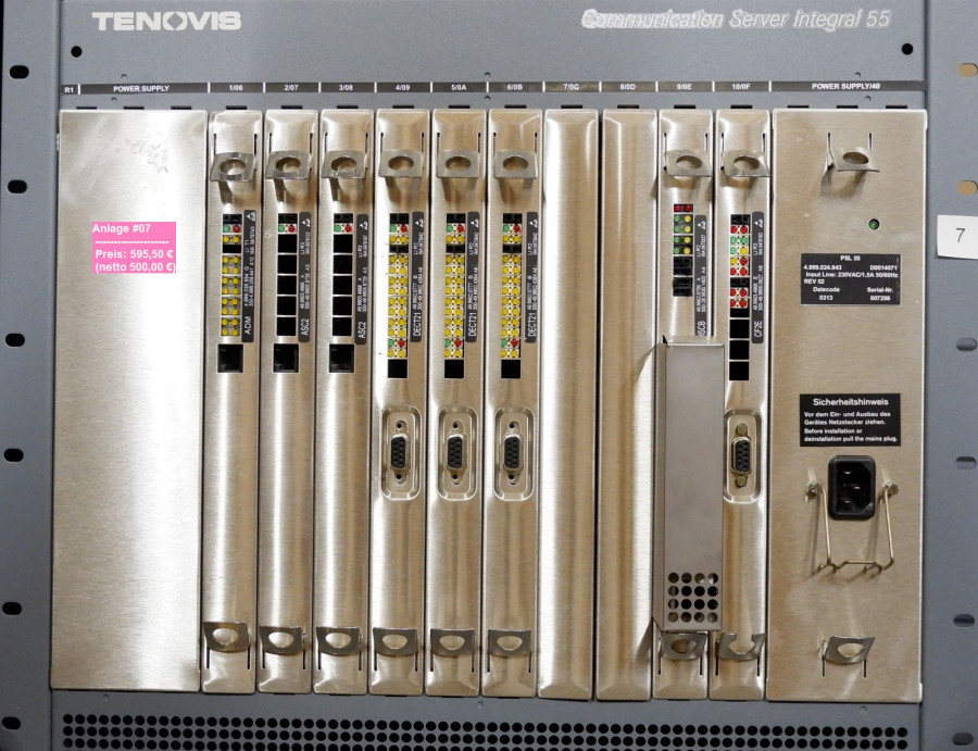 #07 AVAYA Integral 55 Communication Server-  8 Baugruppen 1 x PSL55